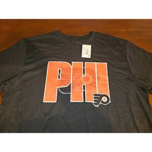 Philadelphia Flyers Short Sleeve T-Shirt Tee Mens Large Black NHL NWT